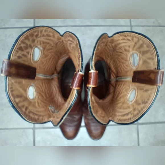 RED WING PECOS Men's Size 13 B Western Boots 9812 Cowboy Brown Leather Made USA - Picture 10 of 12